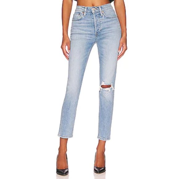 Re/Done Denim - Re/Done Levi's Button Fly High Waist Light Wash Size 29
